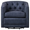 thumbnail image 4 of Walsh Fabric Swivel Barrel Chair denim slate blue, 4 of 5