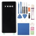 thumbnail image 1 of Replacement Glass Battery Back Cover with Pre-Installed Camera Lens Adhesive for Galaxy S10+ Plus G975, Black, 1 of 4