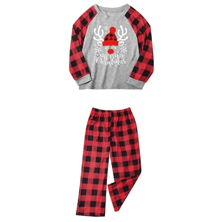 

Fesfesfes PJS Sets Xmas Baby Kids Child Printed Top+Pants Family Matching Pajamas Set On Sale