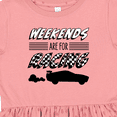 thumbnail image 4 of Inktastic Weekends Are for Racing Race Car Silhouette and Racing Flag Girls Toddler Dress, 4 of 5