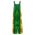 thumbnail image 6 of Mardi Gras Overalls for Women Funny Mask Feather Printed Bagggy Straight Leg Rompers Wide Leg Sleeveless Pants Rompers Parada Mardi Jumpsuits, 6 of 6