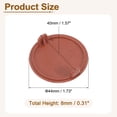 thumbnail image 2 of Hinge Hole Covers, 18Pcs 40mm(1-9/16") ID - Plastic Concealed Hinge Hole Cover Round Flush Type Plug Cap for Furniture Cabinet Cupboard (Brown), 2 of 6