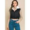 thumbnail image 7 of MixMatchy Women's Reversible Zip Up Winter Crop Vest Lightweight Sleeveless Warm Outerwear Puffer Vest Padded Gilet, 7 of 7