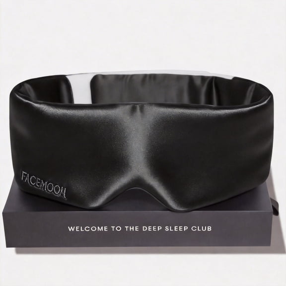 FACEMOON 100% Silk Unisex Sleep Mask, Comfortable, Breathable, Adjustable