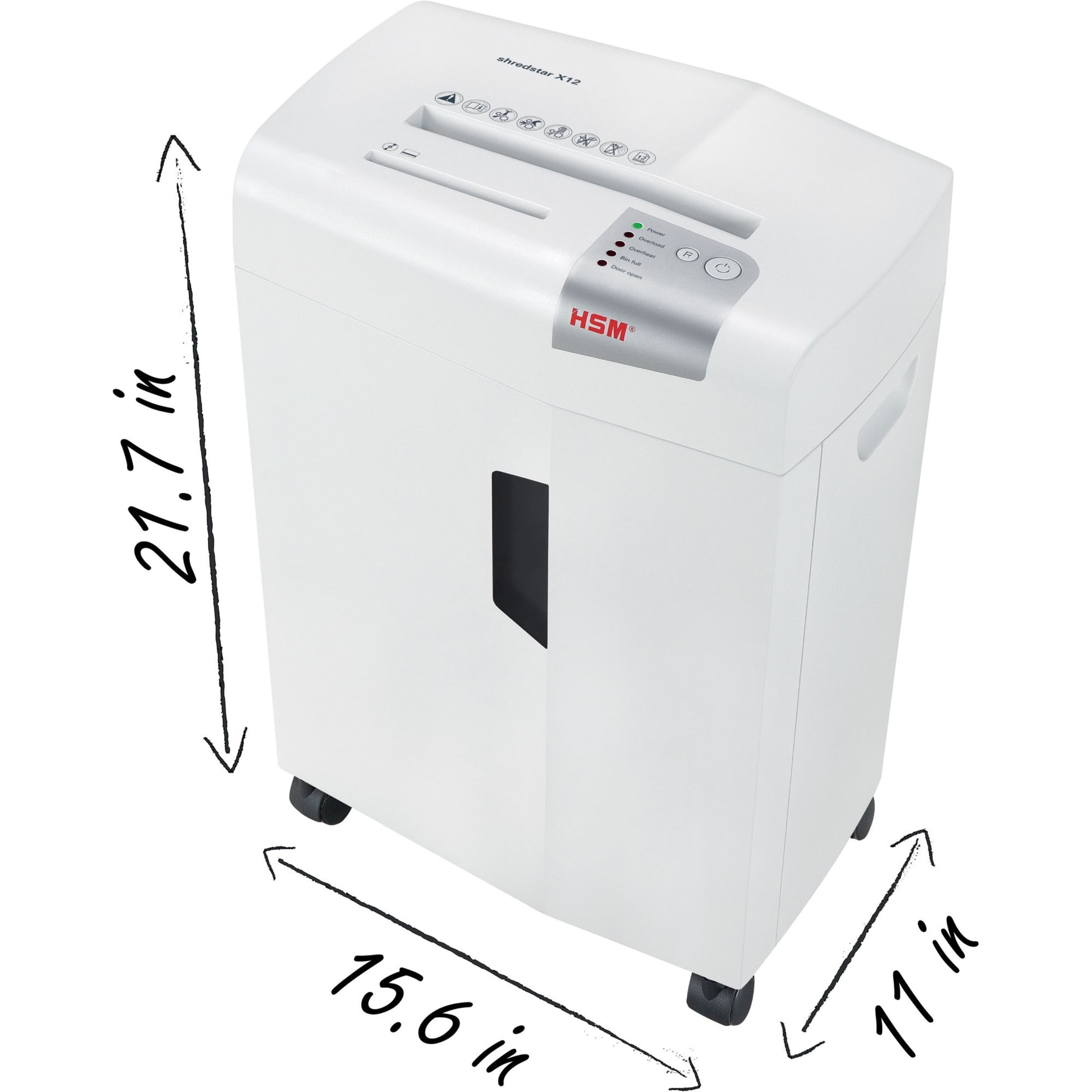 HSM, HSM1059, shredstar X12 Cross Cut Shredder, 1 Each, White