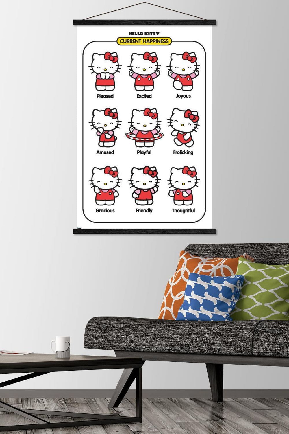 Hello Kitty - Current Happiness Wall Poster, 22.375" x 34"