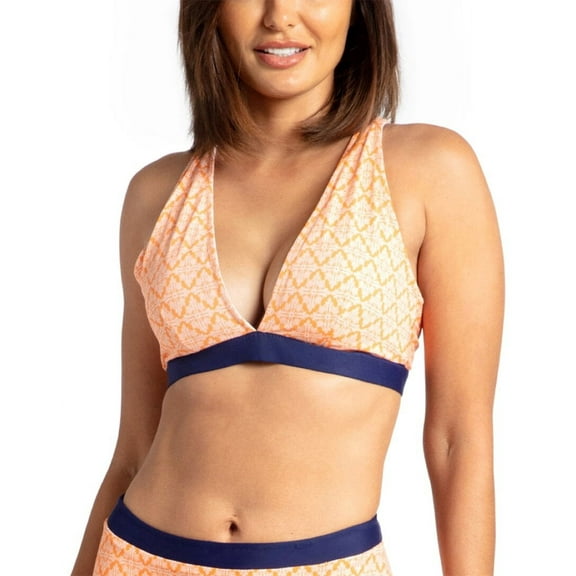 Cabana Life womens  Fisher Island Reversible Triangle Bikini Top, XL