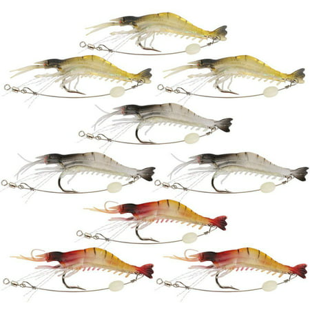 3pcs/9pcs/12pcs Soft Lures Shrimp Bait Set Kit Fishing Lures Baits Tackle Set Freshwater Trout Bass Spinner