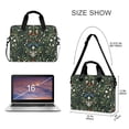 thumbnail image 3 of FORMRS 16" Laptop Bag Carrying Sleeve Case with Handle Travel Shoulder Briefcase, Green Flowers Pattern, 3 of 8