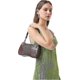 thumbnail image 2 of 2023 - Bolso de hombro de los años 90 para mujer, bolso de mano clásico de piel vegana, marrón, 2 of 5