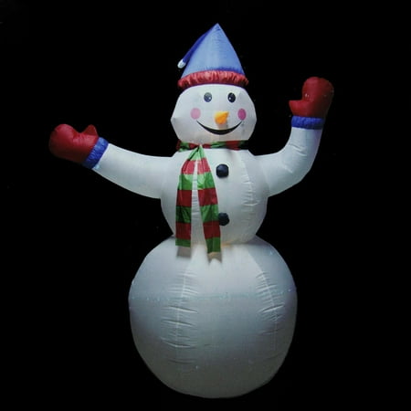 8' Animated Inflatable Lighted Standing Snowman Christmas Outdoor Decoration