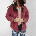 thumbnail image 2 of Women's Jacket Soft Warm Hooded Cardigan Long Sleeve Button Front Outerwear Cozy Winter Coat for Casual Wear, 2 of 2