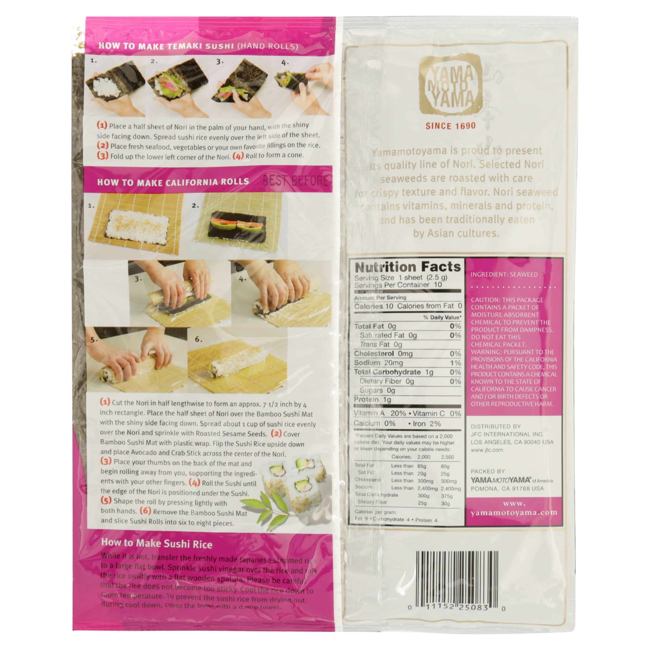 nori-no Yamamotoyama: Toasted Seaweed Nori, .88 Oz - Walmart.com