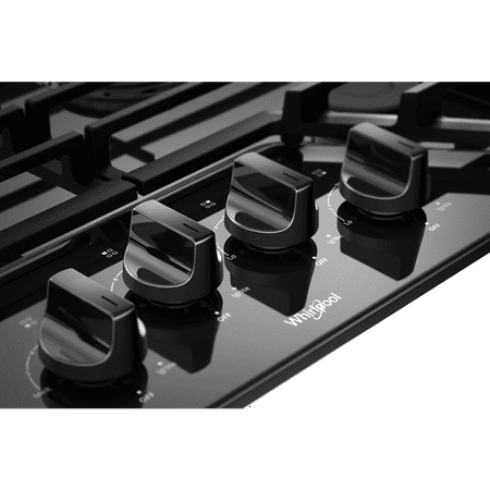 Whirlpool - 30" Gas Cooktop - Black
