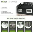 thumbnail image 4 of Aoxun 8' x 6' Outdoor Storage Metal Shed with Door & Lock for Backyard, 4 of 8