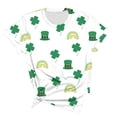 thumbnail image 5 of KIHOUT Nouveaux Arrivlas T-Shirts pour Femmes Fête de la Saint-Patrick, Mode Grande Taille Col Rond Manches Courtes T-Shirt Imprimé Vert, Taille P-5TG, 5 of 5