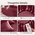 thumbnail image 5 of California Design Den 400 Thread Count 100% Cotton Sateen Twin XL Sheet Set - Burgundy Red, 5 of 9
