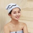thumbnail image 2 of Super Absorbent Microfiber Hair Drying Cap - Quick-Drying Bandana Wrap Towel Shower Cap for Curly Hair Fast-Drying Hair Towel for Women Ladies Daily Use, 2 of 2