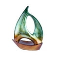 thumbnail image 3 of Green Orange Ceramic Ombre Large Sailboat Sculpture, 3 of 6