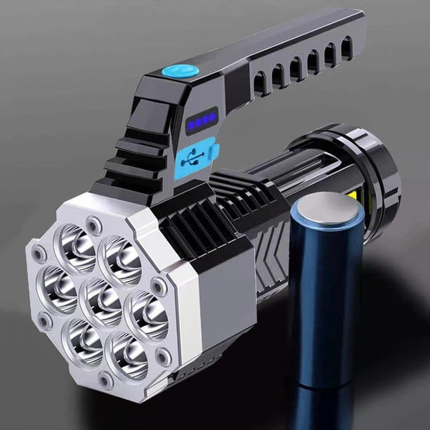 Lámpara 7LED+COB Linterna portátil USB Recargable Camping Antorcha Reflector