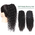 thumbnail image 2 of Human Hair Ponytail Extensions Yaki Afro Kinky Straight Curly Ponytail Wrap Drawstring Human Hair Natural Color Hairpiece with Clip in Binding Pony Tail Kinky Curly 12 Inch Wrap Around, 2 of 17