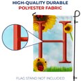 thumbnail image 5 of America Forever Summer Sunflower Ladybugs Monogram Garden Flag Letter H 12.5 x 18 inches Yellow Floral Spring Double Sided Vertical Outdoor Yard Lawn Decorative Yellow Hello Sunshine Garden Flag, 5 of 5