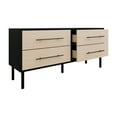 thumbnail image 5 of Castle Place Mid-Century 4-Drawer Wooden Dresser, Antique Oak, 5 of 8