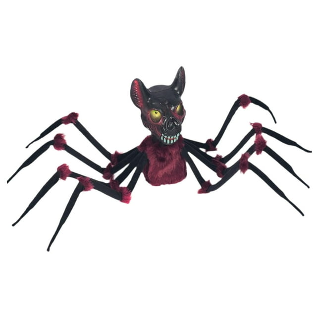 Figura decorativa de araña de Halloween con luz, escultura realista de juguete de 47 pulgadas para fiestas al aire libre, hogar, jardín y patio. Estilo B