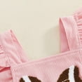 thumbnail image 5 of mgoYE Baby Girl Summer Clothes Newborn Outfit Football Season Ruffle Romper Infant Baby Dress Bow Headband Solid Cute Outfits Girls(Pink,6-12 Months), 5 of 9