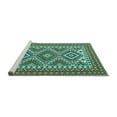 thumbnail image 2 of Ahgly Company Machine Washable Indoor Rectangle Persian Turquoise Blue Traditional Area Rugs, 2' x 4', 2 of 4