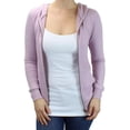 thumbnail image 2 of Ms Lovely Ultra Soft Women's Sleep and Lounge Zip-Up Sweatshirt with Hoodie - Pale Mauve Small, 2 of 4