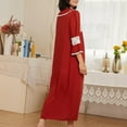 thumbnail image 6 of Kaemgyyd Women's Vintage Nightgown Loose Cute Nightwear Lace 3/4 Sleeve Pajama Dress Soft Pleated Loungewear, 6 of 7