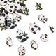 thumbnail image 1 of 32 piezas de dijes de panda y bambú en aleación esmaltada de 8 estilos diferentes, colgantes de animales en oro claro para manualidades: collares, pulseras, llaveros y joyería., 1 of 9