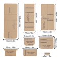 thumbnail image 2 of 8Pcs Acrylic Template Short Wallet DIY HandMade Leather Pattern Mold Art Craft Tools, 2 of 3
