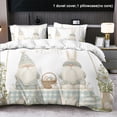 thumbnail image 4 of AuroraX Comfy Duvet Cover Set 3-Piece Queen Size Cute Soft Easter Bunny Eggs Brushed Microfiber Percale Bedding Set Durable Breathable Skin-Friendly Comforter Cover Set for Bedroom Dorm All-Season, 4 of 6