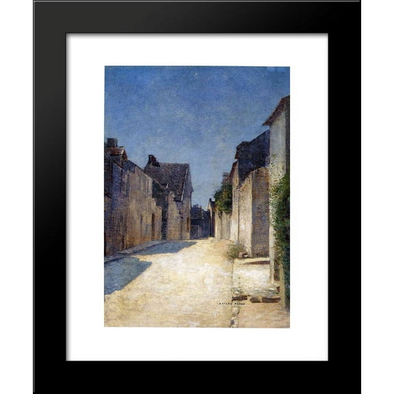 Street in Samois 20x24 Framed Art Print by Redon, Odilon
