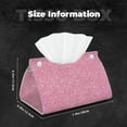 thumbnail image 5 of Rocae Glitter Pink Print Long Tissue Box Lid Durable Leather Tissue Box Lid Can Be Used as Modern Home Decoration, 5 of 9