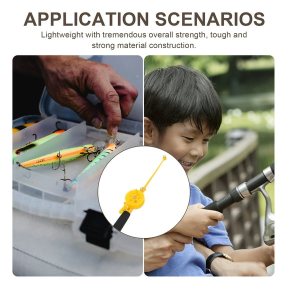 POPETPOP Fishing Rod Reel Yellow Strong Material 1Pc