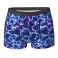 thumbnail image 6 of Men's Boxer Briefs, Blue Lightning1 Soft Comfy Mens Underwear Boxer Briefs Breathable With Widen Waist, 6 of 7