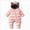Pink, variant on 6-12 Months Newborn Baby Winter Snowsuit Fleece Lined Hooded Footed Romper With Cute Bear Ears Infant Zipper Padded Jumpsuit One-Piece Footed Romper Newborn Gift