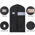 thumbnail image 4 of Bolsas para trajes para almacenamiento y viajes, bolsas de 40 pulgadas para colgar ropa, fundas transpirables para trajes de armario con ventana transparente para trajes, chaquetas y abrigos., 4 of 5