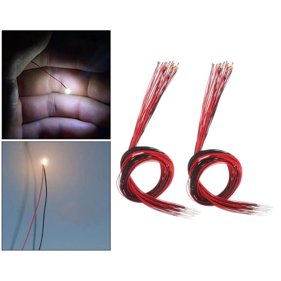 40x White & Warm White Mini Pre Wired #0805 SMD LED Street Lights Lighting LEDs N Scale Hugo Microluces de paisaje