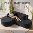 thumbnail image 5 of BUPPLEE Frameless L-Shape Sectional Sofa with Chaise, Ultra-Soft Cloud Couch with Deep Seats, Modern Modular Sofa for Living Room & Bedroom, 5 of 8