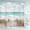 A-02teal, variant on Beach Shower Curtain 72Wx72H Inch Blue Ocean Coastal Beachy Sea Oil Painting Seaside Summer Waves Modern Hawaii Landscape Scenery Bathroom Decor Fabric Polyester Waterproof 12 Pack Hooks