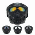 thumbnail image 4 of Cycling Colored Goggle Motorcycle Skull Skeleton Mask Windproof Full Face Mask Paintball Game Tactical Protection Helmet Mask (Khaki 2), 4 of 7