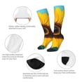 thumbnail image 3 of Fuzoiu Golden Sunflower in Blue Print Adult Stockings,Crew Socks,Unisex Fashion Socks, Casual Sports Socks,Comfortable Crew Socks for Everyday Wear and Sports, 3 of 6
