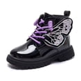 thumbnail image 6 of LvhaoGJOB Girls' Ankle Boots for Snow Play - Lace-Up Design, Side Zipper, 6 of 7