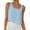 Sky Blue, variant on cocolona Womens Summer Linen Tank Tops Crew Neck Sleeveless Lightweight Shirts Fashion Casual Loose Solid Color Tank Tops Blouse