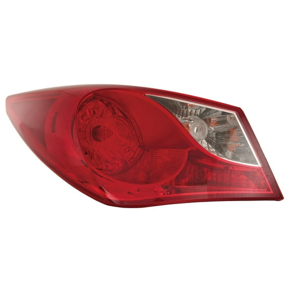 KAI New CAPA Certified Standard Replacement Driver Side Outer Tail Light Assembly, Fits 2011-2014 Hyundai Sonata