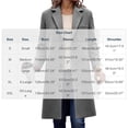 thumbnail image 3 of SHENGXINY Women's Mid Length Notched Lapel Pea Coat Single Breasted Trench Coat Texture Fall Winter Warm Overcoat Clothes Gray L, 3 of 9